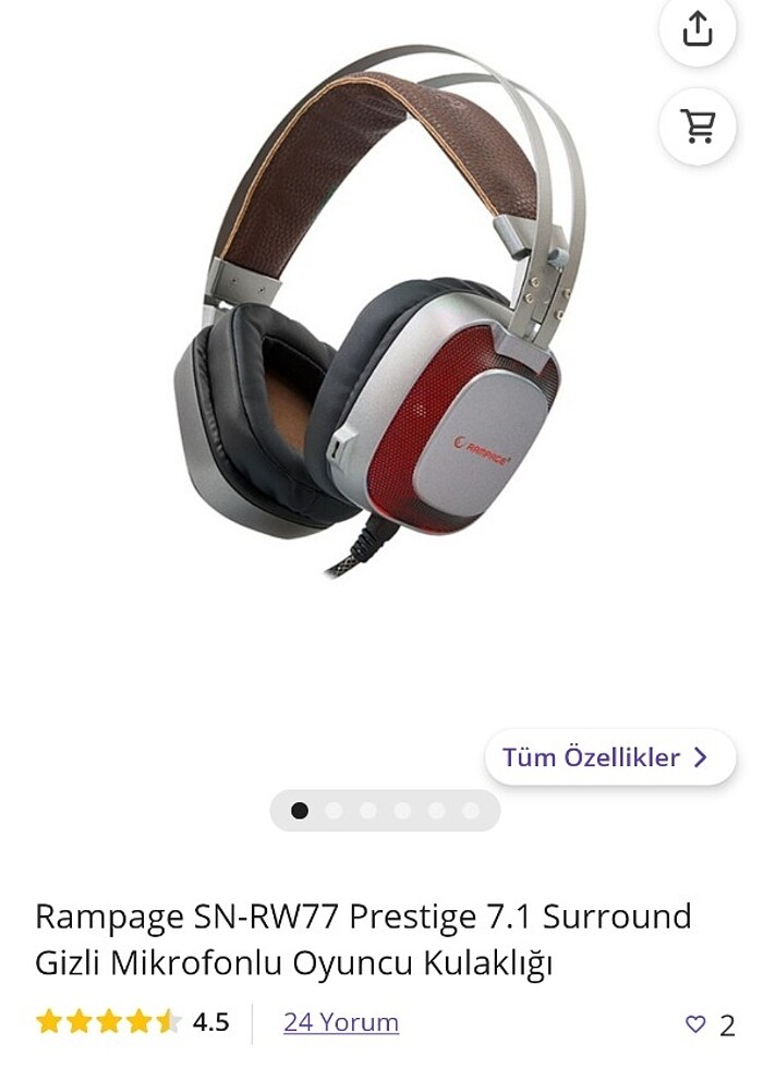 Rampage mikrofonlu oyuncu kulaklığı - Görsel 3