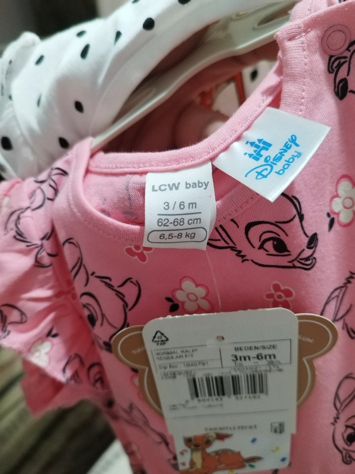 Beyaz Puantiyeli Kız Bebek Tulum - Görsel 3