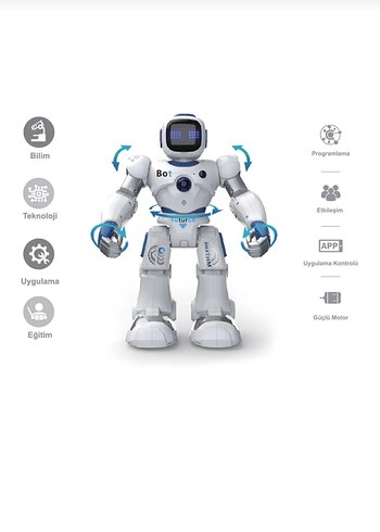 Beyaz Eğitim Robotu Aksiyon Figürü