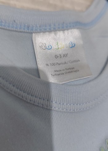 Mavi Bebek Kısa Kollu Çıtçıtlı Body Seti - Görsel 2