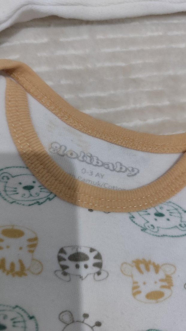 Uzun Kollu Beyaz Pamuklu Bebek Body - Görsel 2