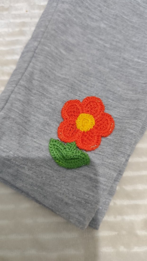 Kız Çocuk Kırmızı eşofman Gri tayt - Görsel 2