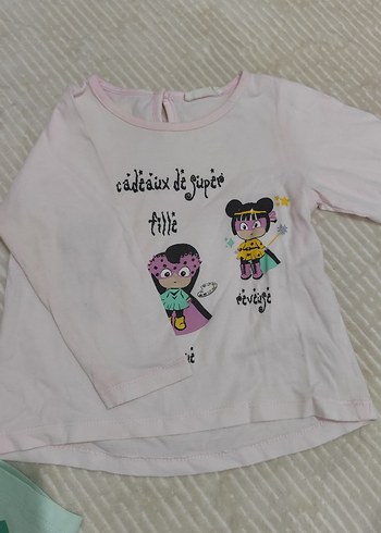 Kız Çocuk Turkuaz Baskılı Takım - Görsel 2