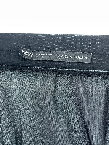 l Beden siyah Renk Zara Midi Etek %70 İndirimli.