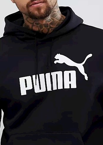 Puma Siyah Kapüşonlu Sweatshirt