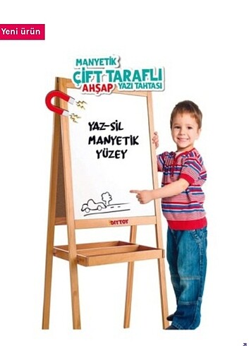Beden Ahşap çift taraflı yazı tahtası