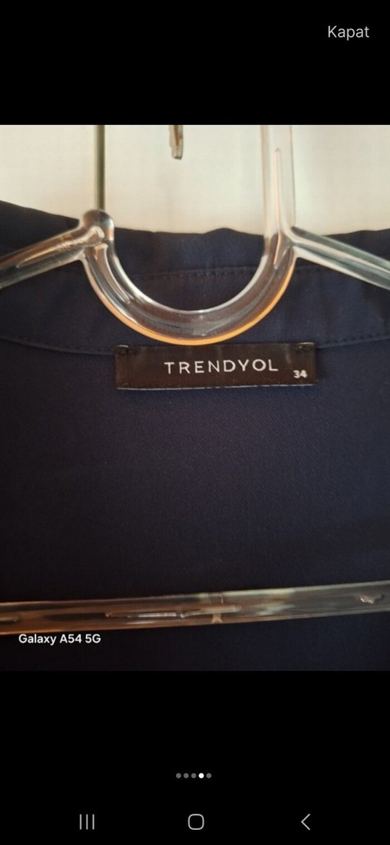 Lacivert Kısa Kollu elbise - Görsel 4