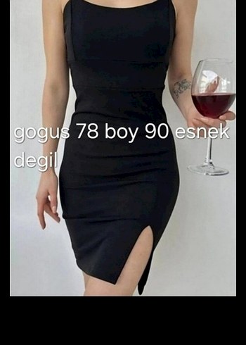 Siyah Mini  Askılı Gece Elbisesi - Görsel 2