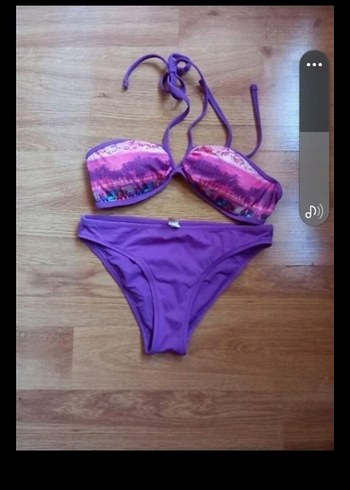 m Beden Mor Bağlamalı İpli Bohem Bikini