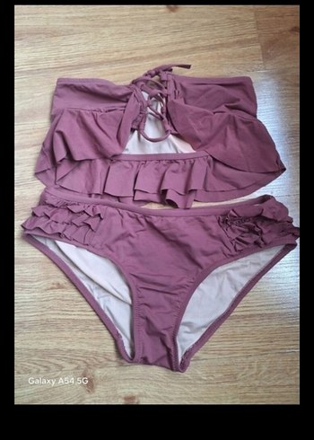 Penti gul kurusu Fırfırlı Strappy Bohem Bikini
