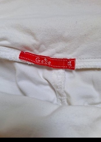 Pamuklu Beyaz Hamile Mini Şort - Görsel 2