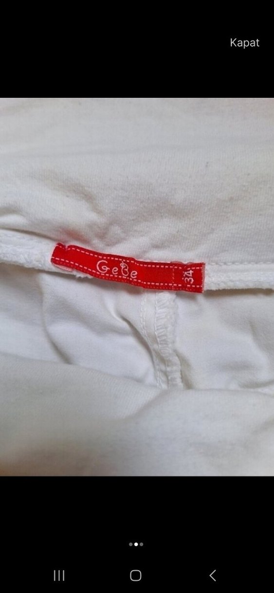 Pamuklu Beyaz Hamile Mini Şort - Görsel 2