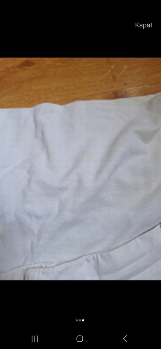 Pamuklu Beyaz Hamile Mini Şort - Görsel 3