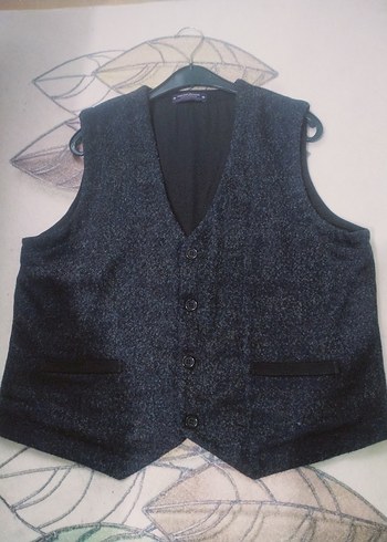 Düğmeli Siyah Erkek kışlık yelek - Görsel 2