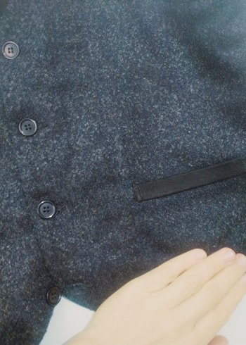 Düğmeli Siyah Erkek kışlık yelek - Görsel 3