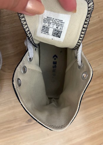 40 Beden Converse Siyah Yüksek Tabanlı Spor Ayakkabı