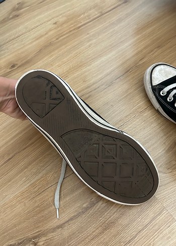 40 Beden siyah Renk Converse Siyah Yüksek Tabanlı Spor Ayakkabı