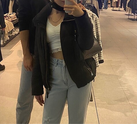 Bershka siyah mont