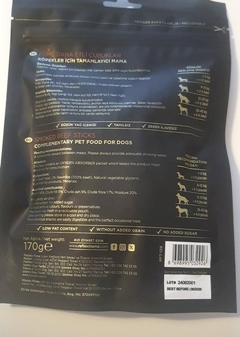 Reflex Füme Dana Etli Köpek Ödülü 170g - Görsel 2