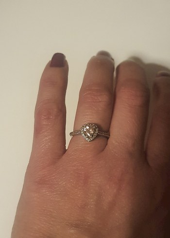 925 Ayar Pembe Kalpli çokşık gümüş yüzük - Görsel 4