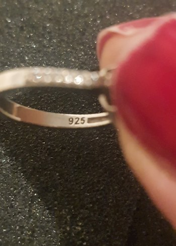 925 Ayar Pembe Kalpli çokşık gümüş yüzük - Görsel 3