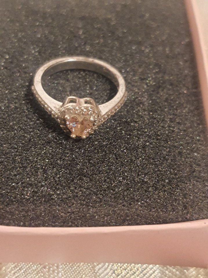 925 Ayar Pembe Kalpli çokşık gümüş yüzük - Görsel 2