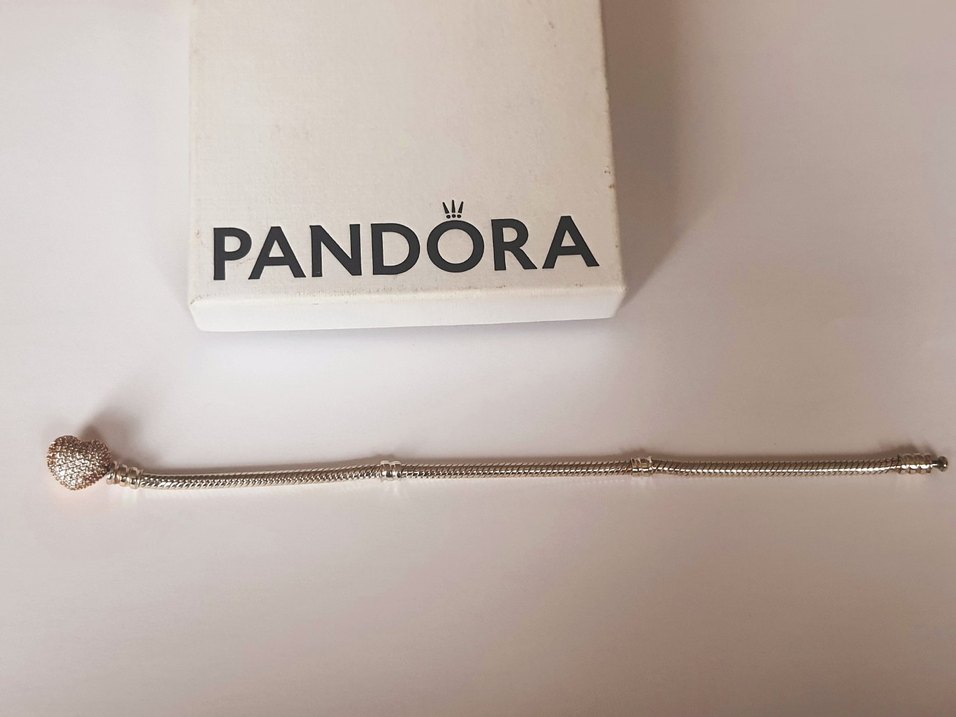 Orjinal PANDORA AltınTaşlı Kalpli  Bileklik Yepyeni. - Görsel 5