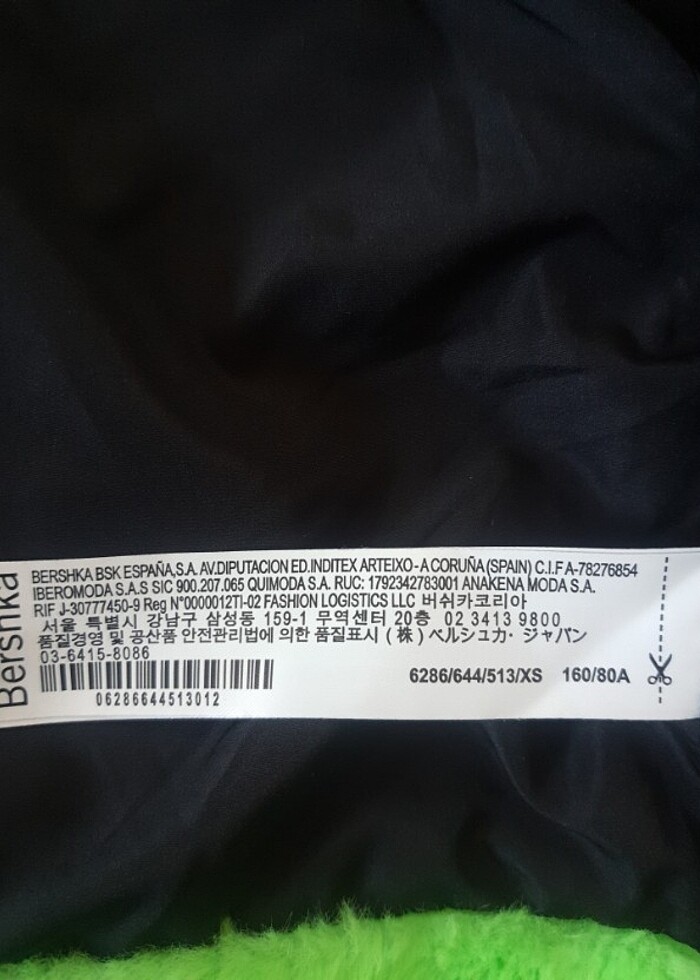 Bershka neon fıstık yesili peluş bedeni XS ama genis kalıp,38 be - Görsel 4