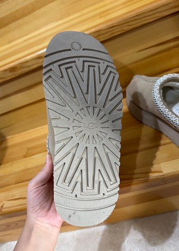 Bej Süet Dolgu Topuk Kadın Ev Terliği - Görsel 5