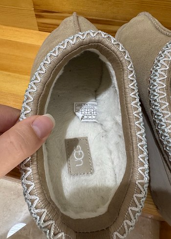 Bej Süet Dolgu Topuk Kadın Ev Terliği - Görsel 3