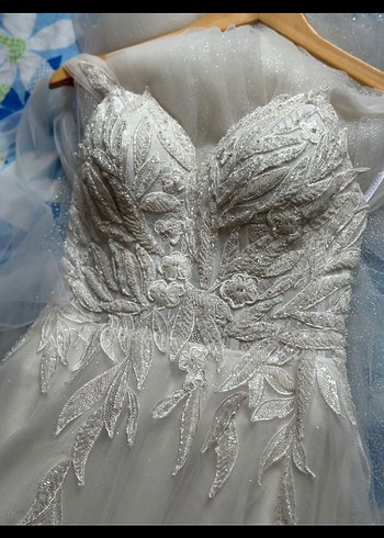 Beyaz Modern Klasik A Kesim Gelinlik - Görsel 3