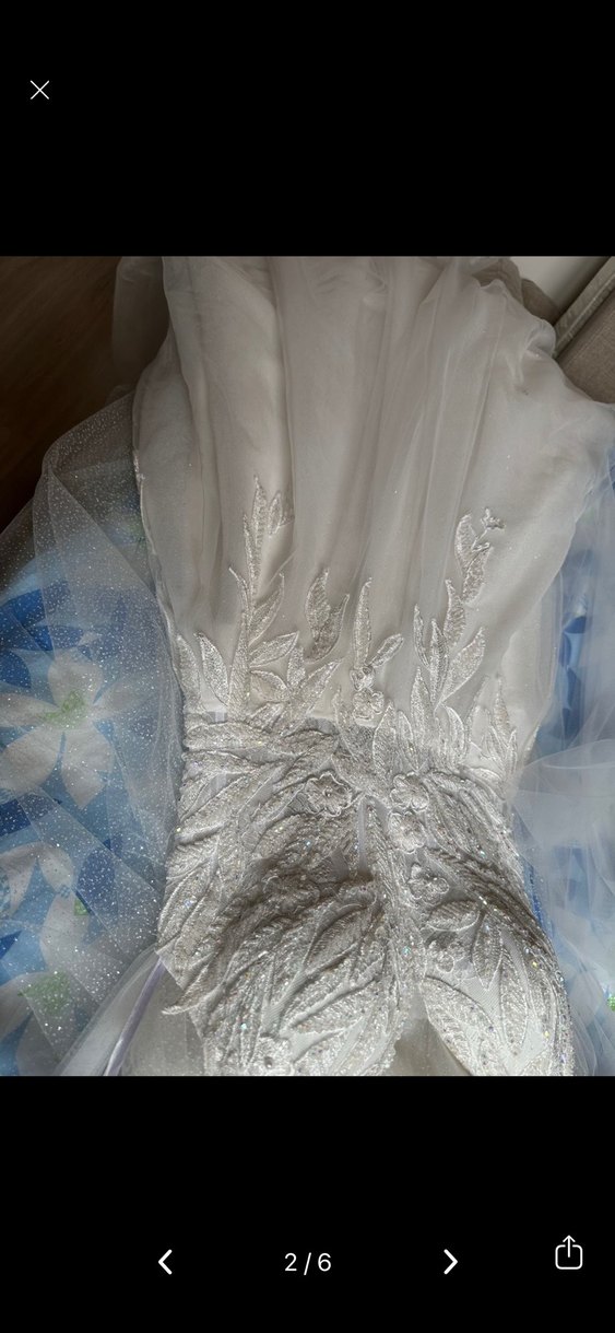 Beyaz Modern Klasik A Kesim Gelinlik - Görsel 2