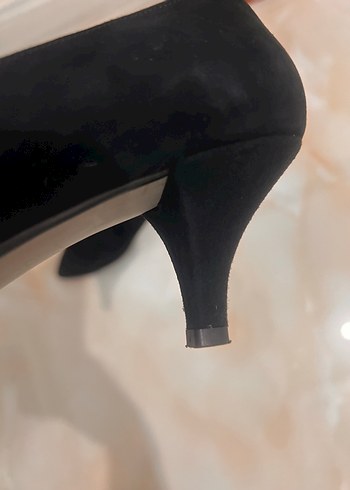 Hotiç Siyah Fiyonklu Stiletto Topuklu Kadın Ayakkabı