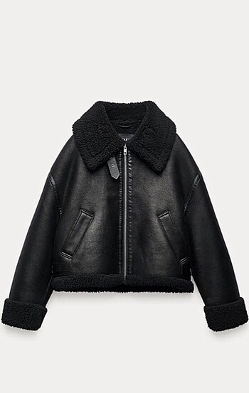 Zara siyah biker ceket