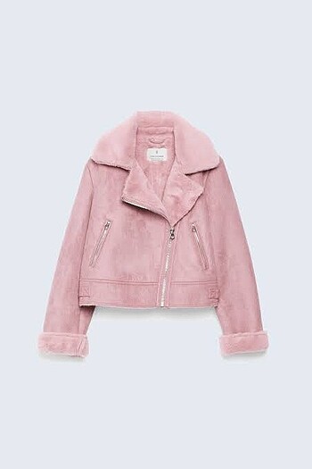 STRADİVARİUS PEMBE BİKER CEKET