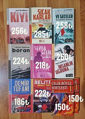 3'te 1 Fiyatına 10 Kitaplık Set (Açıklamayı Okuyunuz)