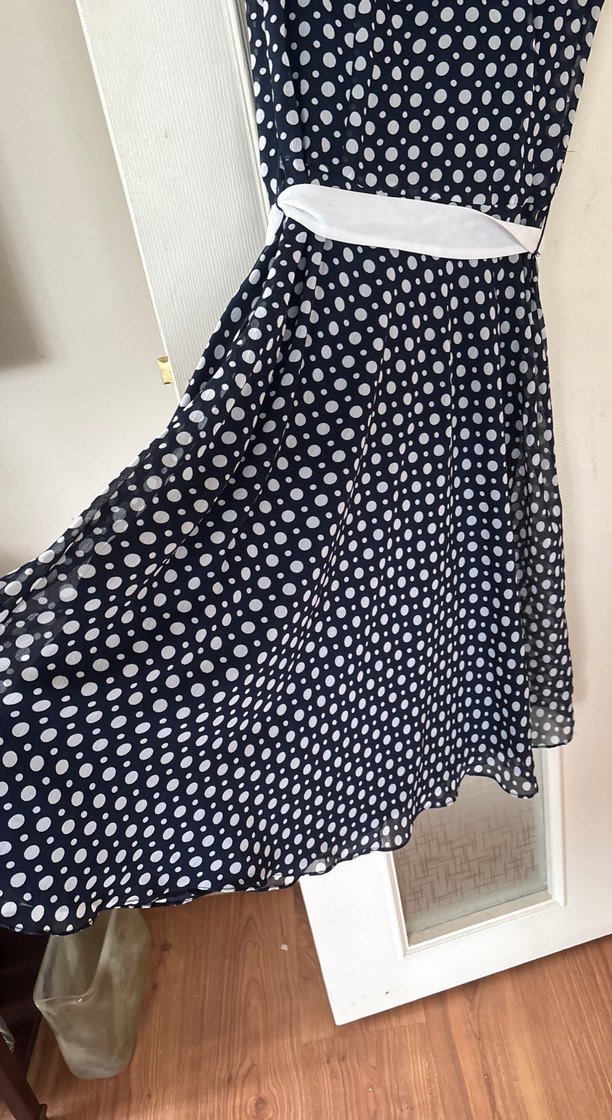 PARKS BRAVO şifon Puantiyeli Elbise - Görsel 4