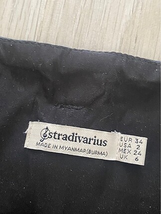 xs Beden siyah Renk Stradivarius kemerli deri pantolon