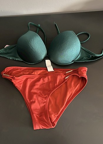 Penti Pembe Kamuflaj Desenli Mini Bikini Takımı