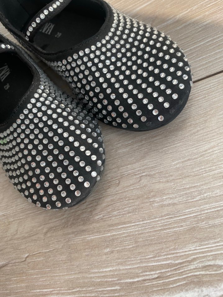 Zara Payetli Blok Topuklu çocuk Babet - Görsel 4