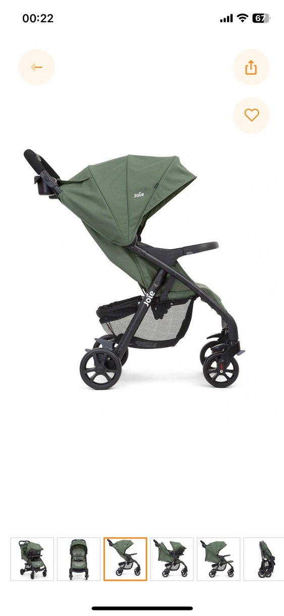 Yeşil Joie Bebek Arabası - Görsel 5
