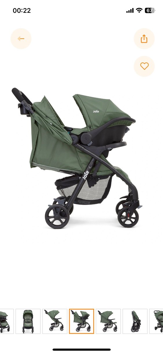 Yeşil Joie Bebek Arabası - Görsel 4