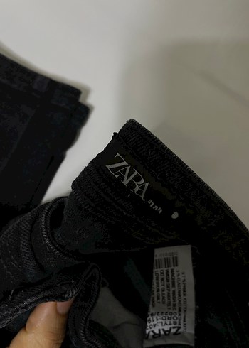 Siyah Kadın Kot Pantolon Kemerli Regular Fit - Görsel 2