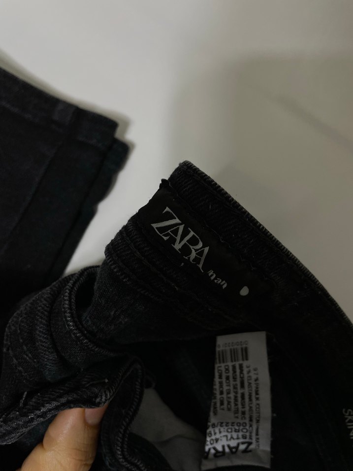 Siyah Kadın Kot Pantolon Kemerli Regular Fit - Görsel 2