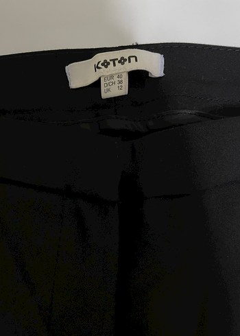 Kadın Siyah Midi Kumaş Pantolon - Görsel 3