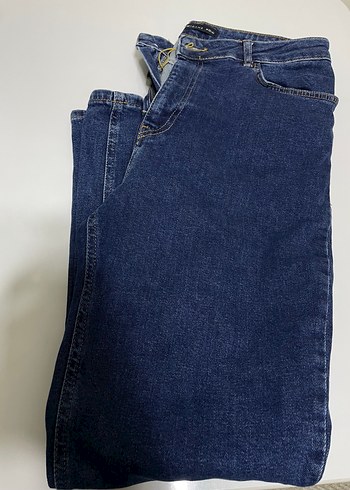 Lacivert Midi Kadın Kot Pantolon - Görsel 2