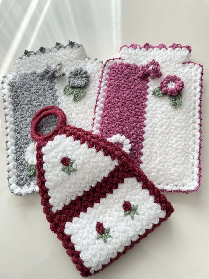 El Yapımı Örgü Mutfak Seti - Görsel 3