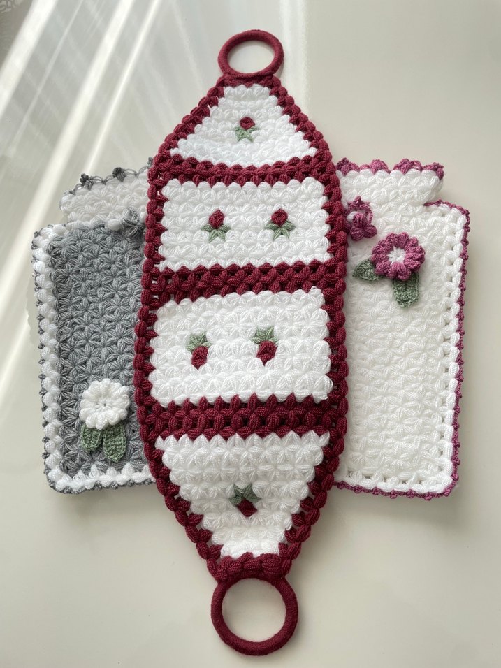 El Yapımı Örgü Mutfak Seti - Görsel 2