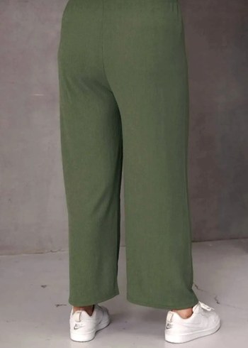 Kadın haki bürümcük  Pantolon - Görsel 2