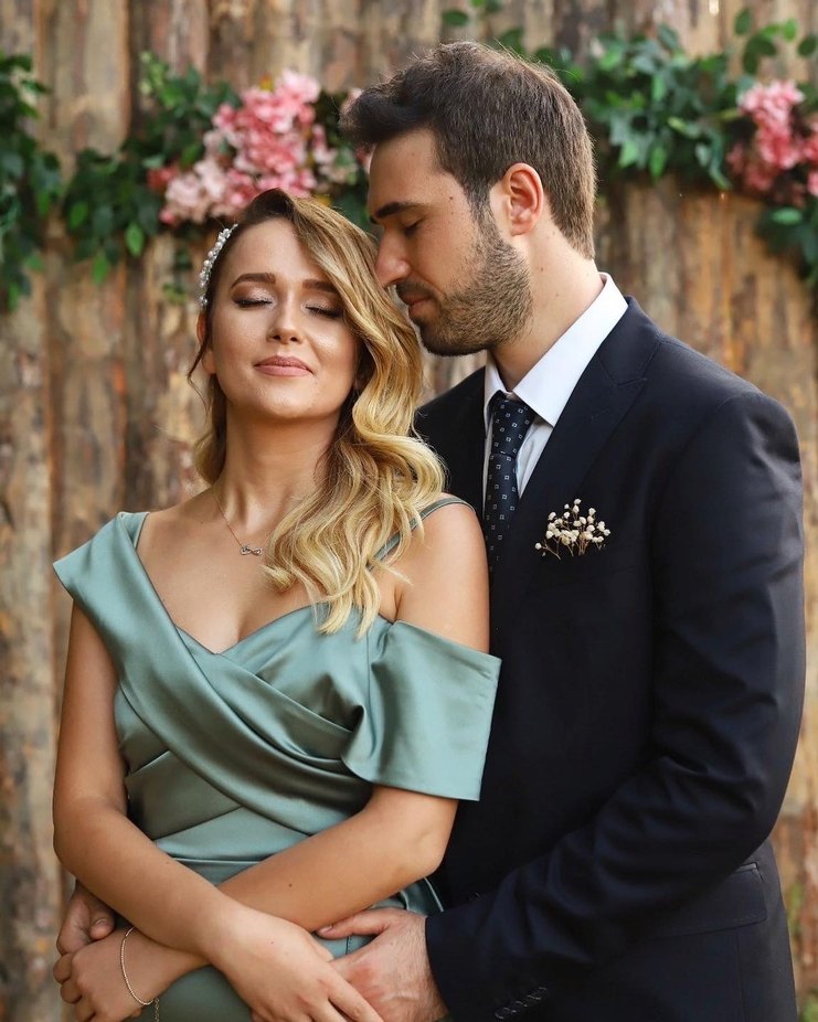 Şık Khaki Uzun Drapeli Abiye Elbise - Görsel 3